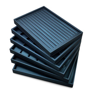 Jinsky ถาดเครื่องประดับ PU สีฟ้าที่กำหนดเอง - Product Image 1