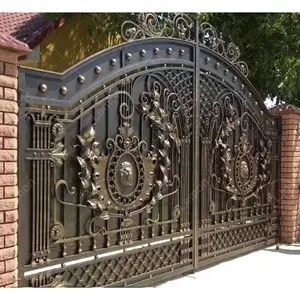 Desain Pintu Besi, Dekorasi Pintu Besi Sederhana, Pintu Masuk Villa Pendulum Ganda