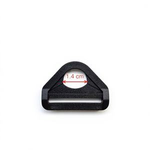 ห่วงรัดกระเป๋าเป้แบบ D-Ring ทำจากพลาสติก ABS ขนาด 50 มม. 25 มม. พร้อมคลิปหมุน ปรับสายรัดได้ หัวเข็มขัดรูปสามเหลี่ยม ประดับลูกปัด สำหรับสายรัด - Product Image 4