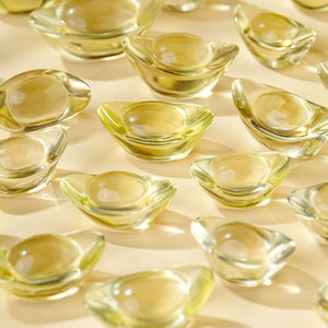 Lingotto di Cristallo Naturale Citrino Feng Shui a Prezzo all'Ingrosso, Moneta Cinese Antica Portafortuna per Regalo di Capodanno - Product Image 4