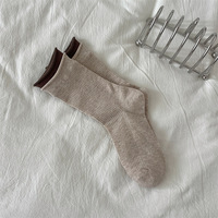 Chaussettes empilables personnalisées en gros pour femmes, style coréen, confortables et douces pour le quotidien, collection printemps-automne