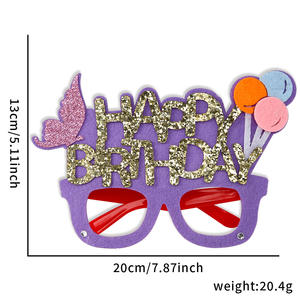 <span class=keywords><strong>Buon</strong></span> <span class=keywords><strong>compleanno</strong></span> scatta foto occhiali di scena per bambini festa simpatici occhiali di feltro di plastica felice cartone animato festa di <span class=keywords><strong>compleanno</strong></span> fornitore - Product Image 6