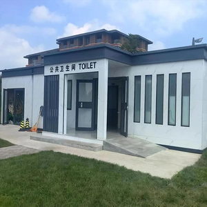 Cấu trúc thép chống bão nhiệt đới nhà vệ sinh di động cho khu nghỉ mát ven biển khách sạn đảo cơ sở kết cấu thép - Product Image 1