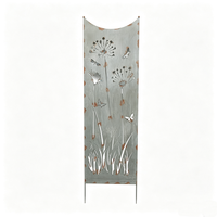 Panneau décoratif de jardin en métal rustique motif pissenlit, résistant aux intempéries, pour la décoration de pelouse et de jardin