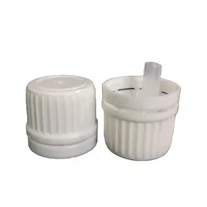 18Mm Wit Verzegelde Pp Plastic Cap Met Orifice Verminderen Euro Droppers Voor Essentiële Oliën Wit