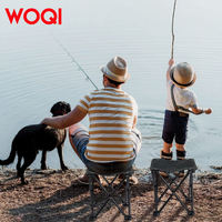Tabouret de camping portable WOQI, sacs de transport, siège de voyage pliable pour l'extérieur, tabouret pliant portable pour le camping et les activités de plein air