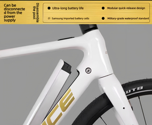 <span class=keywords><strong>Bicicleta</strong></span> de Gravel Eléctrica WINICE E98 con Cuadro de Carbono, 9 Velocidades, Frenos de Disco Hidráulicos, <span class=keywords><strong>Bicicleta</strong></span> de Carreras E-Gravel Ligera de Carbono - Product Image 3