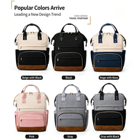 Sac à langer multifonctionnel léger pour maman, sac à dos en tissu Oxford avec ceinture à coussin d'air pour rangement domestique, logo personnalisé, grande capacité
