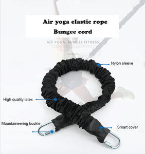 Cuerda Elástica de Látex Recubierta de Tela de 4 mm, Juego de Cuerdas Elásticas de 150 lb/200 lb/50 kg-110 kg <span class=keywords><strong>para</strong></span> Yoga, Baile, con Mosquetón - Product Image 4