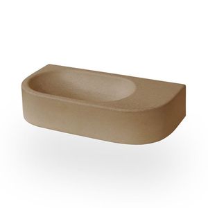 Lavabo de Cemento Gris Claro, Forma Personalizada, Minimalista, Redondo, Cilíndrico, para Colocar Sobre la Encimera del Baño - Product Image 1