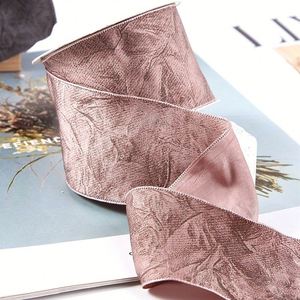 Nouveauté Ruban en Faux Suédine Texturé Luxueux de 2,5 cm pour Emballage de Boîte Cadeau Premium 10 Yards/rouleau - Product Image 3