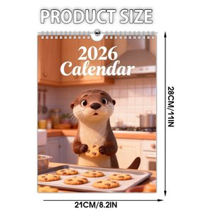 <span class=keywords><strong>Calendrier</strong></span> mural grand format personnalisé 2026-2027, reliure spirale perforée, papier d'art 300 g/m², <span class=keywords><strong>calendrier</strong></span> à grille extra large pour la planification - Product Image 3