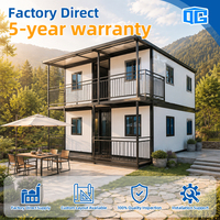Maisons conteneurs extensibles à 2 étages, 20ft 40ft, préfabriquées, modulaires, mini-maisons, 2, 3, 4, 5 chambres, véranda mobile pliable