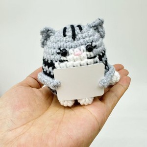 Decorazione per la casa di energia positiva <span class=keywords><strong>e</strong></span> regali per la festa di Natale ornamento di bambola di gatto divertente fatto a mano - Product Image 5