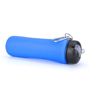 ขวดน้ำพกพาซิลิโคนเกรดอาหาร ปลอดสาร BPA ใช้ซ้ำได้ สำหรับออกกำลังกาย - Product Image 5
