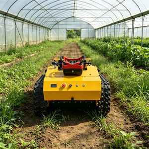 Tagliaerba Cingolato Telecomandato a Benzina con Motore Brushless, <span class=keywords><strong>Vendita</strong></span> Diretta dalla Fabbrica, Macchina Sarchiatrice RC per Serra - Product Image 1