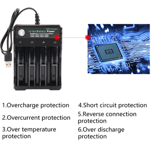 Mini <span class=keywords><strong>chargeur</strong></span> intelligent <span class=keywords><strong>Portable</strong></span> câble Usb 3.7V Li ion 18650 <span class=keywords><strong>chargeur</strong></span> de <span class=keywords><strong>batterie</strong></span> à 4 fentes vente en gros - Product Image 5