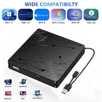 Portable USB Interface Optical Drive 2MB Tray Type CD-RW Burner Writer Player for Laptop Notebook PC Supports DVD-RW TV-Optimal