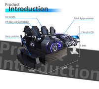 YHY Comercial, Equipo de Realidad Virtual para Juegos Interactivos en Interiores, 6 Asientos, Auto Guerrero, Cine 9D VR