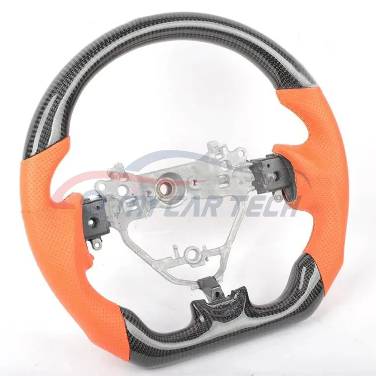 Suzuki Jimny alcantara için karbon fiber direksiyon LED deri RPM