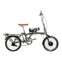 Kit de conversion électrique pour vélo pliant 250W compatible avec Brompton, moteur de roue avant, système de batterie avec contrôle intelligent, 16 pouces