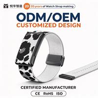 Bracelet de montre en nylon à motif léopard, respirant, 25 mm, pour montre connectée Amazfit Helio/ODM/OEM
