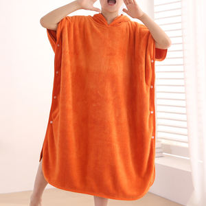 Serviette <span class=keywords><strong>de</strong></span> <span class=keywords><strong>bain</strong></span> à capuche tête d'ours <span class=keywords><strong>de</strong></span> dessin animé mignon polaire en flanelle douce pour les enfants pour un usage domestique peignoir <span class=keywords><strong>Cape</strong></span> à séchage rapide multifonctionnel - Product Image 4