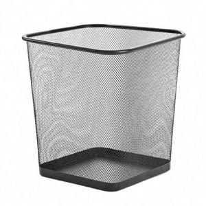 Corbeille à papier carrée en métal maillé durable pour bureau - Product Image 1