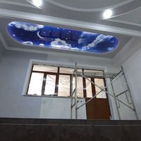 Tissu de plafond extensible en PVC imprimé UV, feuille de toit avec profils en aluminium, film décoratif, boîte à lumière en toile
