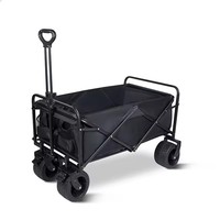 Chariot de camping d'extérieur avec roues pivotantes et poignée réglable - Conception pliable et portable pour courses, pique-niques et organisation de stands
