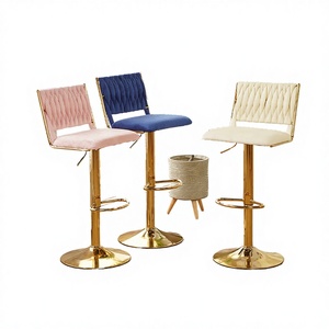 Height-<b>Adjustable</b> Swivel Armless Metal <b>Bar</b> <b>Stool</b> Modern Minimalism Design Commercial Use Dining Room Coffee Shop Hotel Chair - Product Image 3