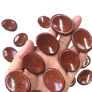 Wholesale Custom Through-Carved Red Jasper Worry Stone Natural Gemstone <b>Crystals</b> <b>Chakra</b> Healing Reiki Meditation Love High - Product Image 1