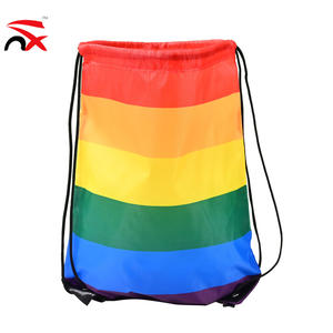 Mochila Personalizada con Cordón y Rayas Arcoíris LGBT, Bolsa Impermeable de <span class=keywords><strong>Oxford</strong></span> para Desfiles y Festivales del Orgullo - Product Image 2