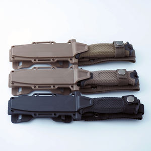 आउटडोर जीवित रहने के लिए थोक स्टेनलेस स्टील फिक्स्ड ब्लेड चाकू चाकू और प्लास्टिक हैंडल और शेथ ओम अनुकूलन योग्य - Product Image 5