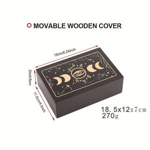 Boîte à cartes de tarot en bois, boîte à cartes de tarot porte-bonheur et support pour cartes de tarot en bois, boîte souvenir - Product Image 2