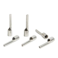 Cosses de câblage électriques en laiton et cuivre, série PTN, pré-isolées, à broche droite, à sertir, type à enfiler