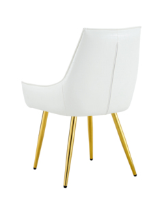 Fauteuil d'appoint moderne en cuir PU premium à motif crocodile, dossier décoré de diamants, pieds en métal chromé doré, pour la maison ou le bureau - Product Image 2