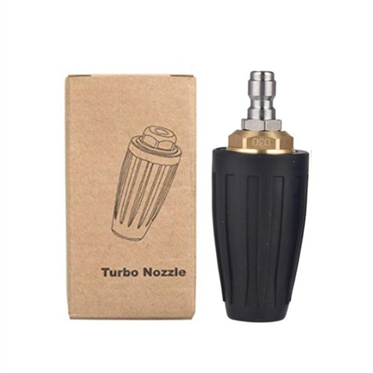 Распылительная турбо-насадка 3600psi для моек высокого давления, с керамическим сердечником, с быстроразъемной латунной и нержавеющей сталью 1/4 дюйма