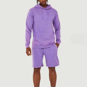 Best Quality <b>Men's</b> Hoodies <b>Short</b> Set Color Long Sleeve Street Wear With Customized Logo Hoodie And <b>Short</b> Set - Product Image 4