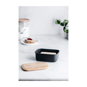 Contenitore per burro con coperchio in legno nero Lacor 200ml - Product Image 3