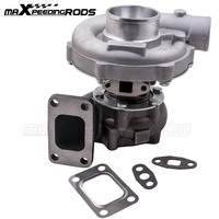 Turbocharger T4 T04E A/R 0.57 Baru, Berpendingin Oli dengan Saluran Oli & Manifold untuk Nissan Patrol Y60/Y61 500HP