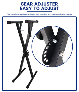 Factory Direct Wholesale HEBIKUO Q-10X Adjustable Single X <strong>Keyboard</strong> Stand 54/61keys Music <strong>Keyboard</strong> <strong>Small</strong> <strong>Keyboard</strong> Stand - Product Image 4
