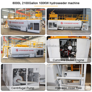 8000L 2100 galones 100kw Cummins motor diesel máquina plantadora de césped máquina hidrosembradora en proyecto de paisaje - Product Image 2
