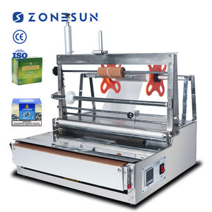 Máquina de Embalaje ZONESUN ZS-ACW88 Semiautomática de Sobremesa para Sellado de Cajas de Papel con Película BOPP, Celofán y Termoencogible - Product Image 1