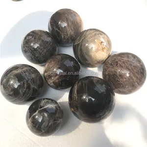 थोक प्राकृतिक क्वार्ट्ज पत्थर क्रिस्टल क्षेत्रों काले moonstone क्षेत्र के लिए सजावट