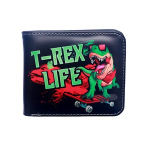 Cartera corta ultrafina con estampado de dinosaurios para animales, cartera personalizada unisex - Product Image 4