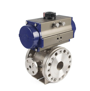 Válvula de bola con camisa flotante con bridas de acero inoxidable para fundición de inversión - Product Image 1