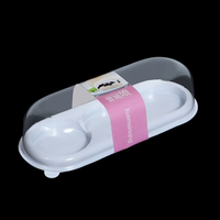 Boîte d'emballage alimentaire jetable en plastique PET transparente et mignonne, 3 pièces, mini gâteau, sandwich, hamburger, pain, nourriture pour bébé