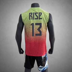 เสื้อวอลเลย์บอลแบบซับลิเมชั่นไล่เฉดสี แห้งเร็ว สำหรับผู้ชาย - Product Image 2