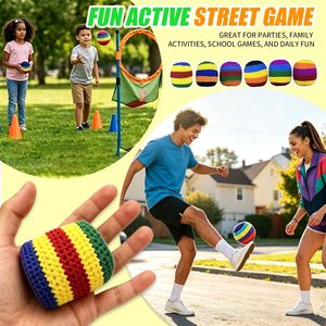 Juego de Pelotas de Ganchillo Hechas a Mano, Coloridas Pelotas de Ganchillo para Adultos y Niños, para Hacer Malabares - Product Image 4